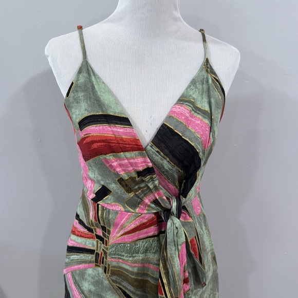 Jason Wu abstract artsy printed midi linen blend dress - Picture 2 of 9